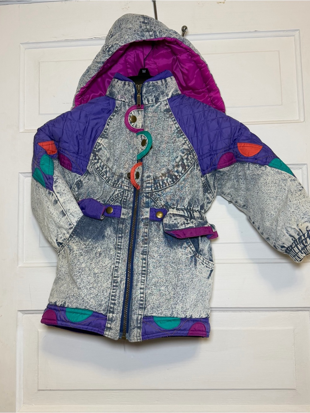 Othr Kids Acid-Wash Hooded Puffer Jacket size 4